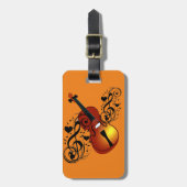 Violin, Lover op Heart_ Bagagelabel (Voorkant verticaal)