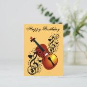 Violin, Lover op Heart_ Briefkaart (Staand voorkant)