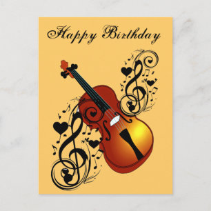 Violin, Lover op Heart_ Briefkaart