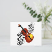 Violin, Lover op Heart_ Briefkaart (Staand voorkant)