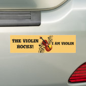 Violin, Lover op Heart_ Bumpersticker (Op auto)