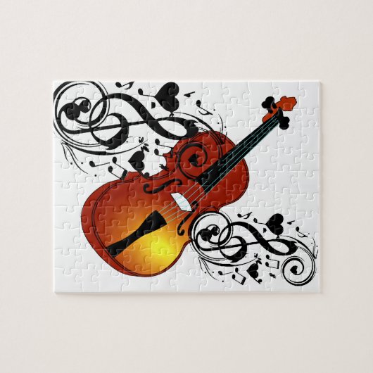 Violin, Lover op Heart_ Legpuzzel (Horizontaal)