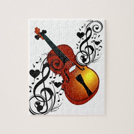 Violin, Lover op Heart_ Legpuzzel (Verticaal)