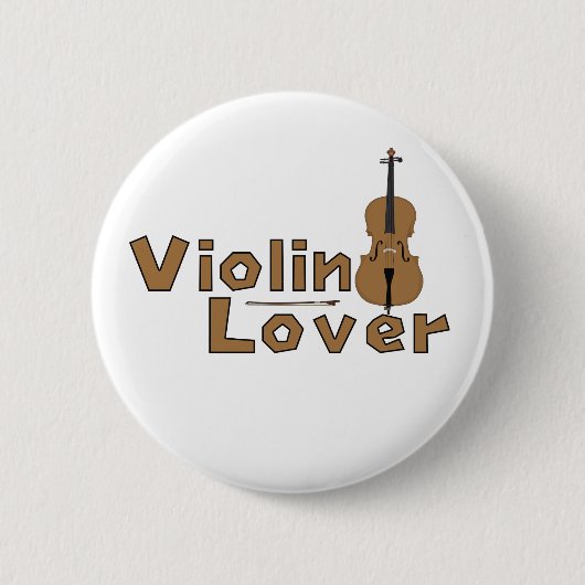 Violin Lover Ronde Button 5,7 Cm (Voorkant)