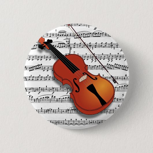 Violin Lover_ Ronde Button 5,7 Cm (Voorkant)