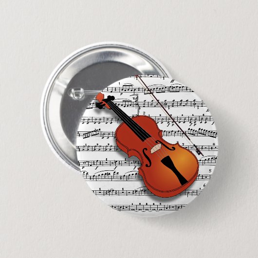 Violin Lover_ Ronde Button 5,7 Cm (Voorkant /achterkant)