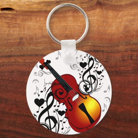 Violin Lover_ Sleutelhanger (Achterkant)