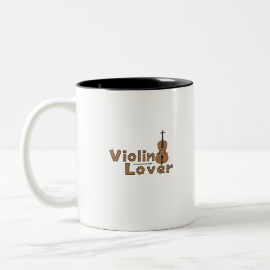 Violin Lover Tweekleurige Koffiemok (Links)