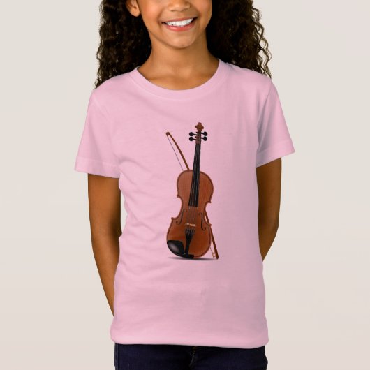 Violin Lovers, Musical String Instruments T-Shirt (Voorkant)