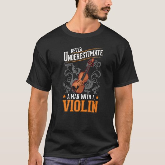 Violin Man Violinist Player Violin Premium T-shirt (Voorkant)