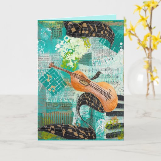 Violin Melody Kaart (Gele Bloem)