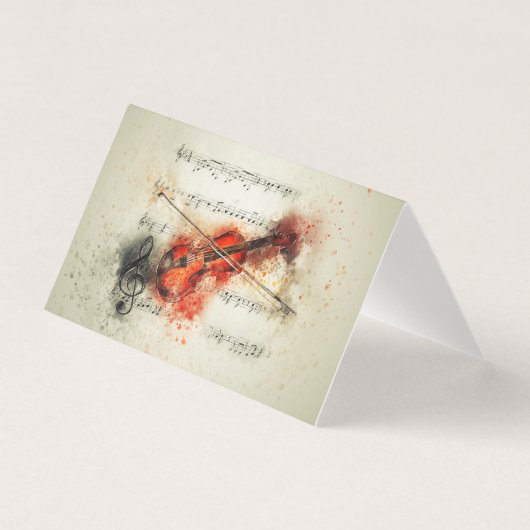 Violin met Kaart voor blademuziek (Voorkant)