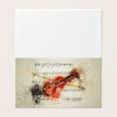 Violin met Kaart voor blademuziek (Buitenkant ongevouwen)