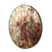 Violin met muzieknoten muziekillustratie dartbord (Voorkant Rechts)