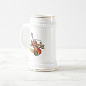 Violin met noten en sterren bierpul (Voorkant links)