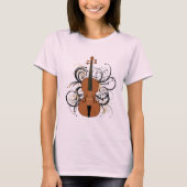 Violin met Swirls T-shirt (Voorkant)
