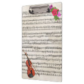 Violin met  vel muziek en Rozen Klembord (Links)