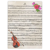 Violin met  vel muziek en Rozen Klembord (Achterkant)