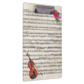 Violin met  vel muziek en Rozen Klembord (Rechts)