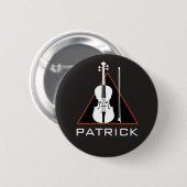 Violin minimale negatieve ruimte Modern Violinist Ronde Button 5,7 Cm (Voorkant /achterkant)