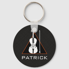 Violin minimale negatieve ruimte Modern Violinist Sleutelhanger