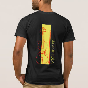 Violin minimalistisch zwart + geel Modern Violinis T-shirt