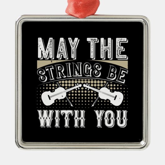 Violin - Moge de touwtjes bij je zijn Metalen Ornament (Voorkant)