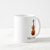 Violin Monogram klassieke muziek Koffiemok (Voorkant rechts)