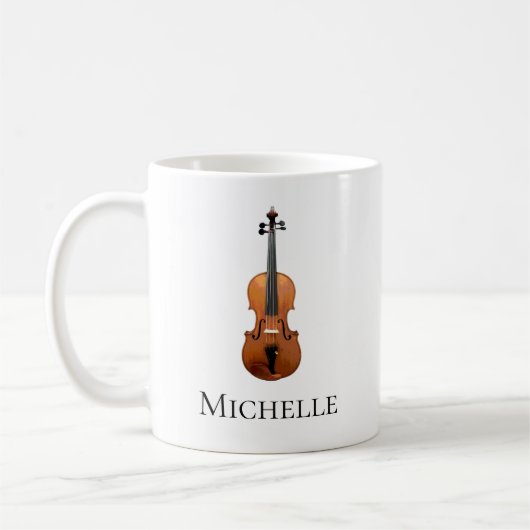 Violin Monogram klassieke muziek Koffiemok (Links)