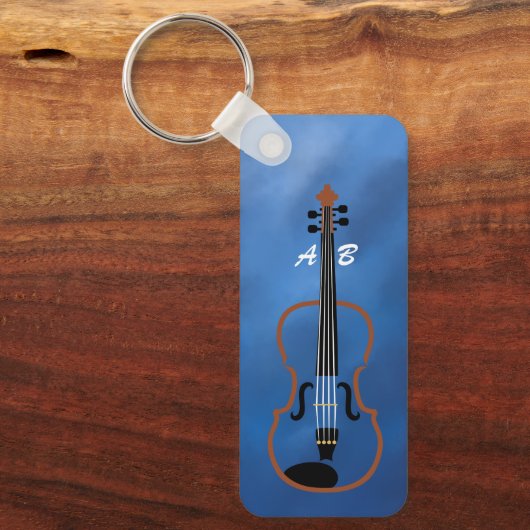 Violin Monogram Sleutelhanger (Voorkant)