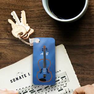 Violin Monogram Sleutelhanger
