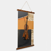 Violin Music Abstract Design Hangend Wandkleed (Gebogen)
