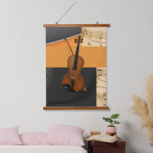 Violin Music Abstract Design Hangend Wandkleed (Slaapkamer)