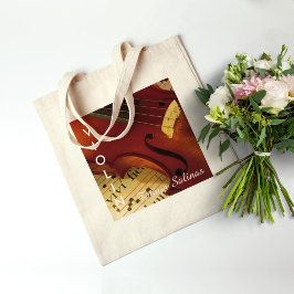 Violin Music Bag Persoonlijke naam | Violinist Tote Bag