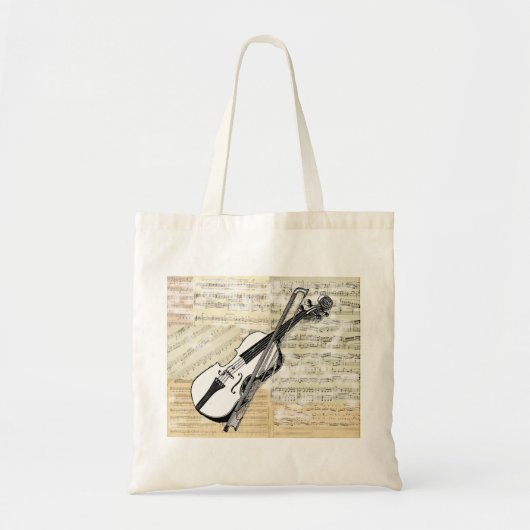 Violin Music Bag Tote Bag (Voorkant)