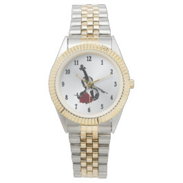 Violin Music Black Numbers Horloge