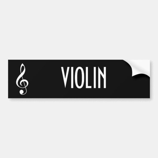 Violin Music Bumpersticker Gift (Voorkant)