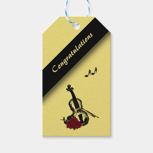 Violin Music Cadeaulabel (Voorkant)