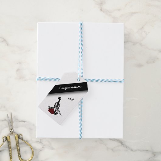 Violin Music Cadeaulabel (Met Touw)