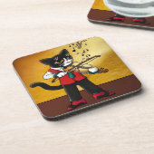 Violin Music Cat Bier Onderzetter (Linkerzijde)