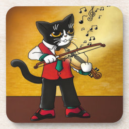 Violin Music Cat Bier Onderzetter