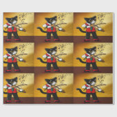 Violin Music Cat Cadeaupapier (Vlak)