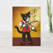 Violin Music Cat Kaart (Voorkant)
