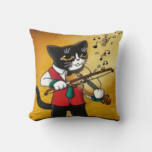 Violin Music Cat Kussen