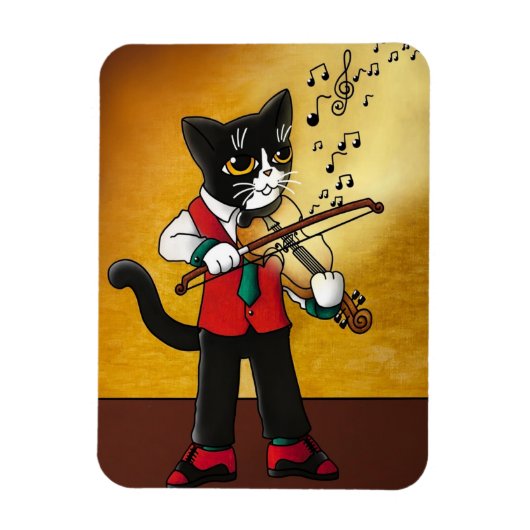 Violin Music Cat Magnet Magneet (Verticaal)