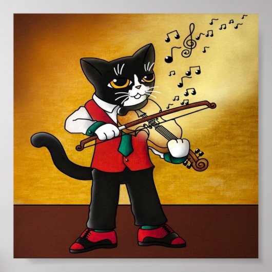 Violin Music Cat Poster (Voorkant)