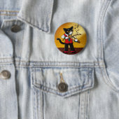 Violin Music Cat Ronde Button 5,7 Cm (In situ)