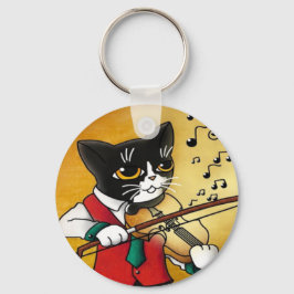 Violin Music Cat Sleutelhanger