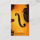 Violin Music Elegant Visitekaartje (Achterkant)