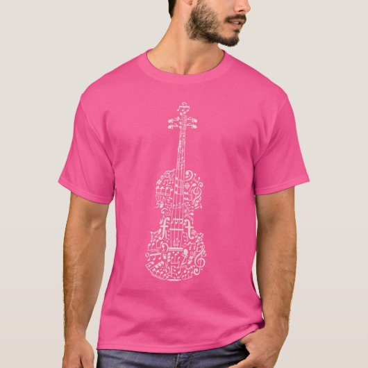 VIOLIN Music funny T-shirt (Voorkant)